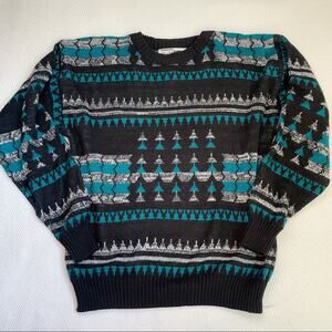 Vintage sunset highway grandpa sweater